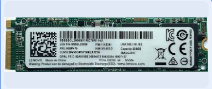 SSD Lenovo Nvme 256Gb M.2 2280 tm