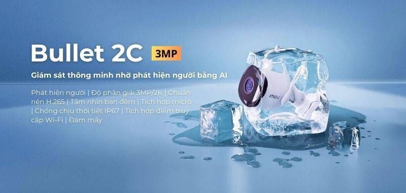 Camera IMOU Bullet 2C IPC-F32P 3MP - Bh 24 tháng