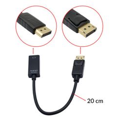 Cáp chuyển DisplayPort To HDMI 20cm - Bh 01 tháng