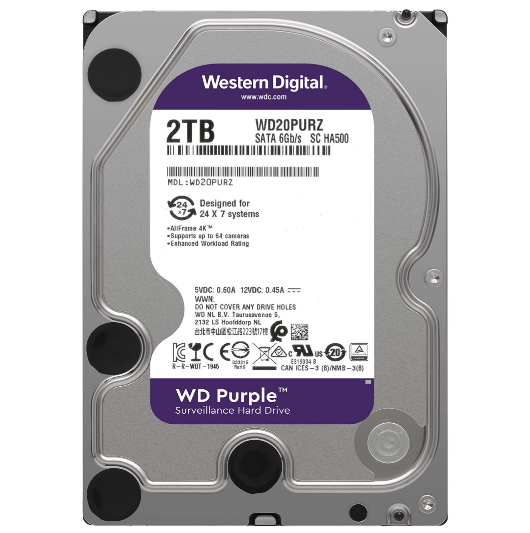 HDD PC WD PURPLE 2TB DÀY - BH 24 THÁNG