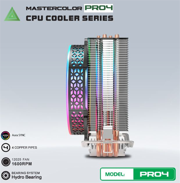 Tản Nhiệt CPU VSPTECH PRO4 Black - Bh 06 tháng