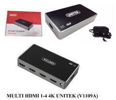 Hub 1 HDMI ra 4 HDMI Unitek 4K - BH 12 THÁNG