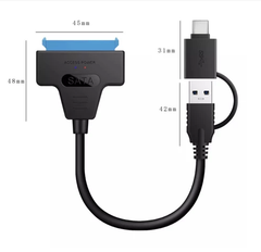 Cáp Chuyển Đổi Type C+Usb 3.0 to Sata - Bh 01 tháng