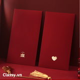  [GIAO HÀNG 7-25 NGÀY]  Classy Phong bì dài màu đỏ chất liệu giấy cao cấp, có thể đựng thư, Bao lì xì Tết 2024, chất liệu dày dặn Q1476 