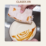  [GIAO HÀNG 7-25 NGÀY]  COMBO 10 miếng khăn ướt xơ mướp thấm dầu dễ lau chùi Khăn lau bát xơ mướp dày làm sạch nhà bếp và khử nhiễm miếng cọ rửa PK970 