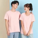  Áo đôi thun trơn UNISEX form basic vải thun mịn co giãn 4 chiều 