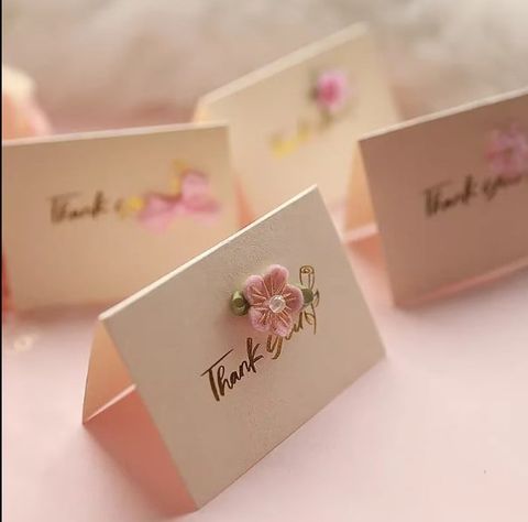  Thiệp chúc mừng, thiệp đính hoa nhựa đẹp tinh tế, quà tặng sinh nhật, lễ hội Q1496 