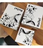  Combo 10 Túi giấy chất liệu dày dặn, quà tặng, đi shopping tiện lợi họa tiết mèo dễ thương , quai ruy băng Q1894 