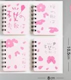  [GIAO HÀNG 7-25 NGÀY] Sổ tay mini lò xo chủ đề báo hồng, kích thước 10.5 X 8.5 CM PK634 