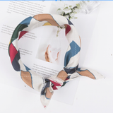  Khăn lụa vuông đi kèm túi cói 50X55cm turban bandana thời trang hàn quốc nhiều kiểu đẹp; phong cách vintage P420 