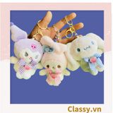  [GIAO HÀNG 7-25 NGÀY]  Classy Móc khóa hình hoạt hình cún nhồi bông, móc khóa điện thoại, balo, ví PK1581 