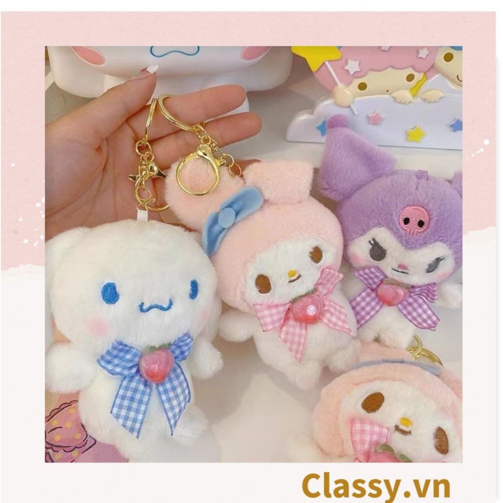  [GIAO HÀNG 7-25 NGÀY]  Classy Móc khóa hình hoạt hình cún nhồi bông, móc khóa điện thoại, balo, ví PK1581 