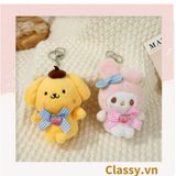  [GIAO HÀNG 7-25 NGÀY]  Classy Móc khóa hình hoạt hình cún nhồi bông, móc khóa điện thoại, balo, ví PK1581 