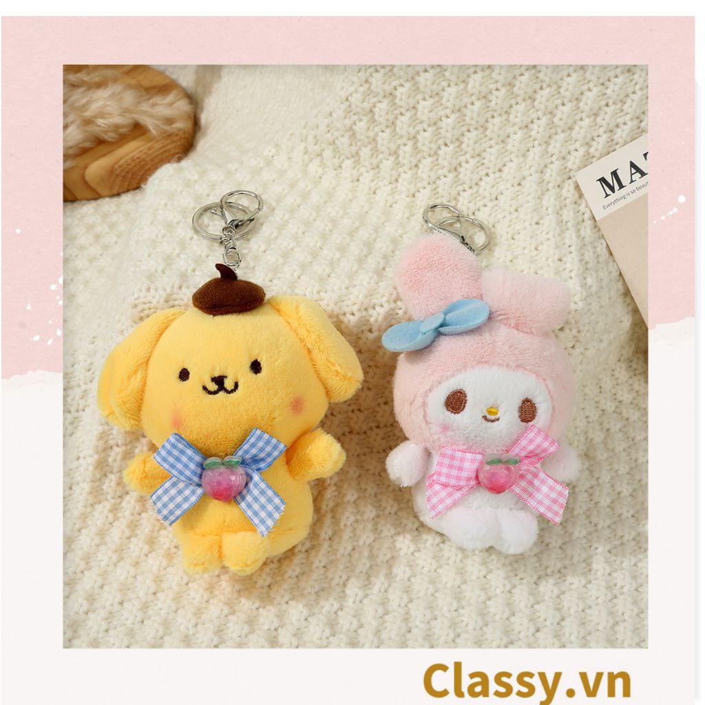  [GIAO HÀNG 7-25 NGÀY]  Classy Móc khóa hình hoạt hình cún nhồi bông, móc khóa điện thoại, balo, ví PK1581 