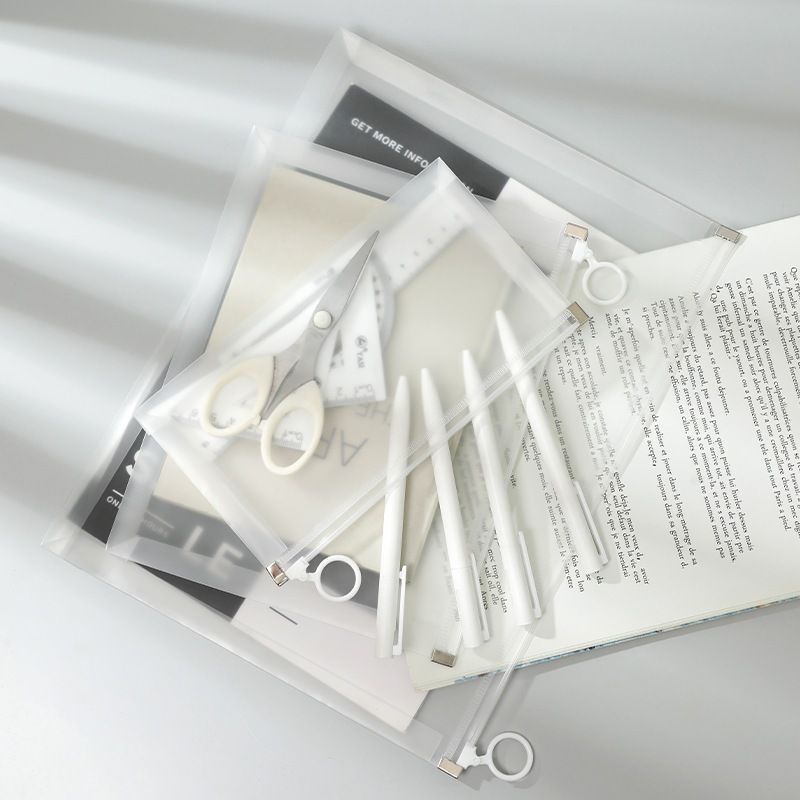  Túi lưới tiện ích trong suốt có khoá zip, đựng tài liệu, văn phòng phẩm, mỹ phẩm, du lịch; in hình dễ thương [PK478] 