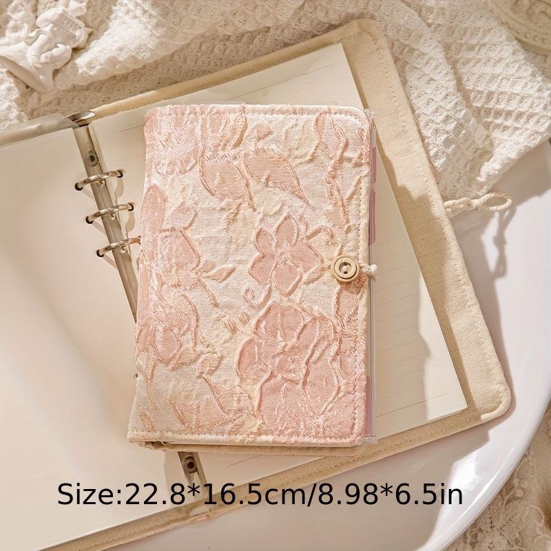  Sổ lò xo Vintage Xinh Xắn kích thước A6 90trang, Bìa bọc Vải họa tiết Hoa nhí PK1781 dùng để lên kế hoạch, lên lịch, to-do-list, take notes, có thể thay lõi 