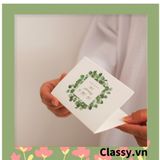  Thiệp Cổ điển Vintage in hình lá cây, giấy art sang trọng kèm phong bì giấy trắng và nhãn dán sticker Q627 