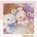  [GIAO HÀNG 7-25 NGÀY]  Classy Móc khóa hình hoạt hình cún nhồi bông, móc khóa điện thoại, balo, ví PK1581 