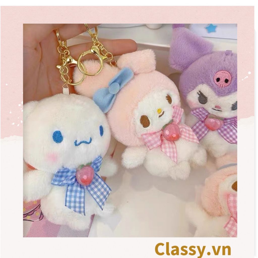  [GIAO HÀNG 7-25 NGÀY]  Classy Móc khóa hình hoạt hình cún nhồi bông, móc khóa điện thoại, balo, ví PK1581 