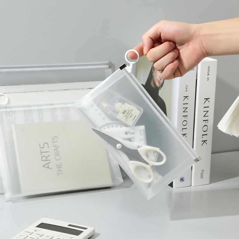  Túi lưới tiện ích trong suốt có khoá zip, đựng tài liệu, văn phòng phẩm, mỹ phẩm, du lịch; in hình dễ thương [PK478] 