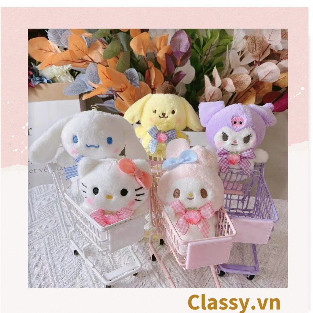  [GIAO HÀNG 7-25 NGÀY]  Classy Móc khóa hình hoạt hình cún nhồi bông, móc khóa điện thoại, balo, ví PK1581 