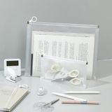  Túi lưới tiện ích trong suốt có khoá zip, đựng tài liệu, văn phòng phẩm, mỹ phẩm, du lịch; in hình dễ thương [PK478] 