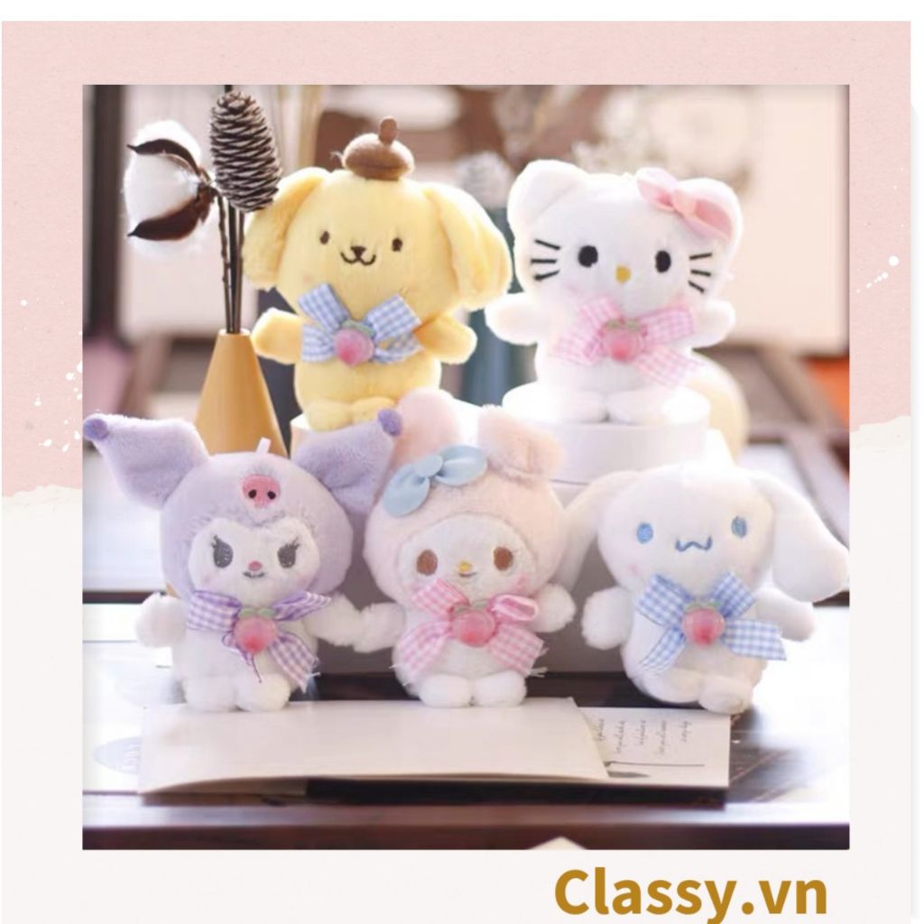  [GIAO HÀNG 7-25 NGÀY]  Classy Móc khóa hình hoạt hình cún nhồi bông, móc khóa điện thoại, balo, ví PK1581 