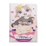  Vỏ bọc Passport Chống Thấm Nước - Mẫu Cats Da tổng hợp PVC  T1884 