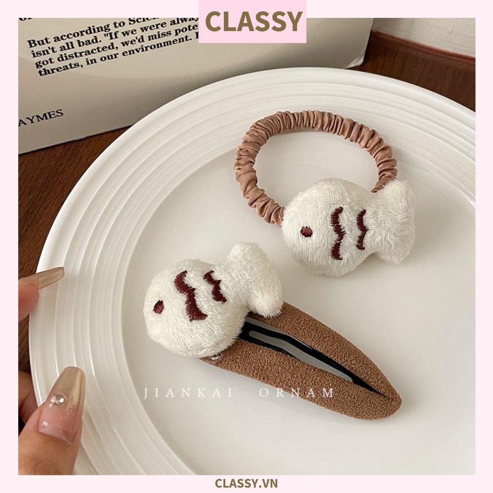  Classy Dây cột tóc, kẹp tóc mái hình cá con dễ thương PK1623 