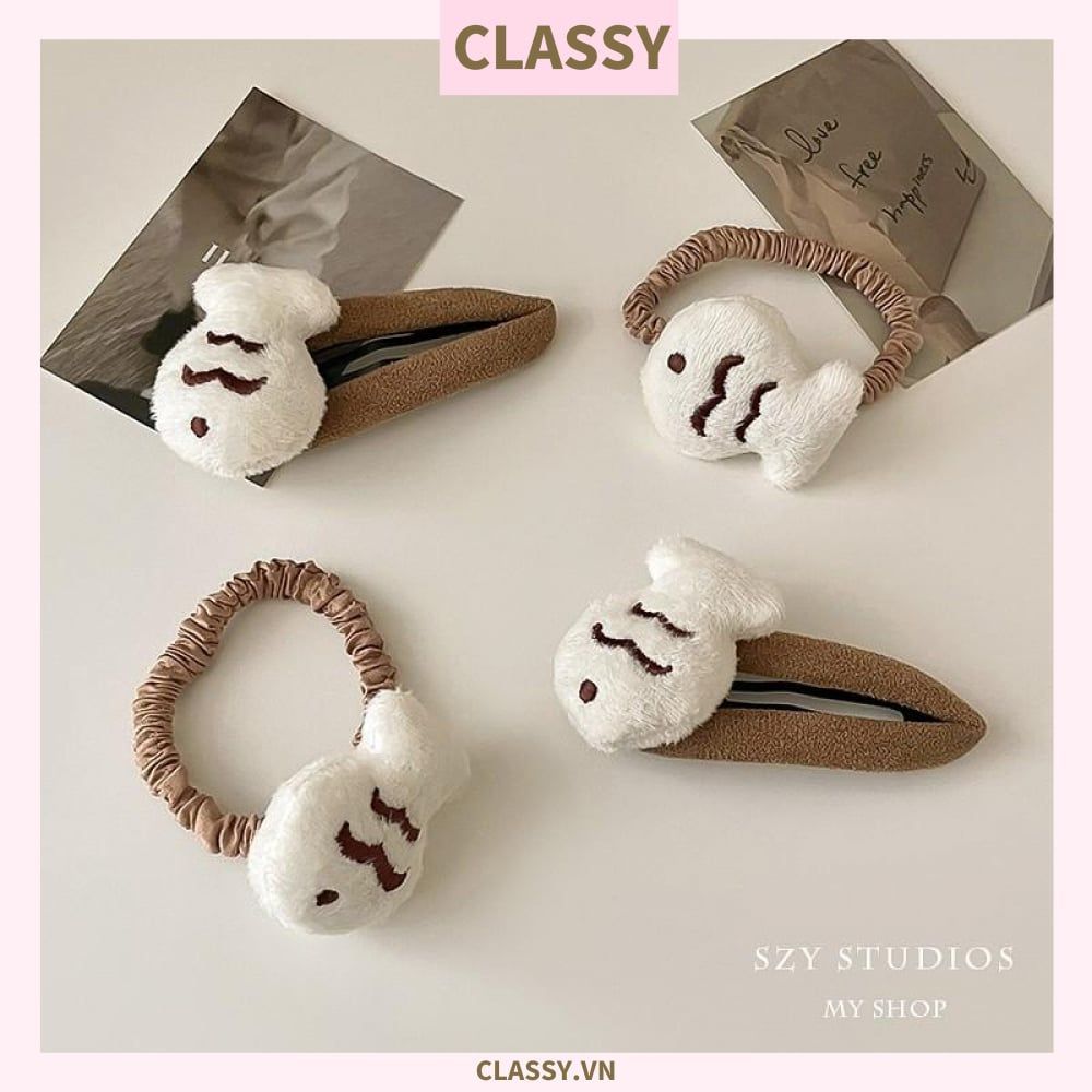  Classy Dây cột tóc, kẹp tóc mái hình cá con dễ thương PK1623 