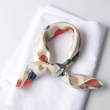  Khăn lụa vuông đi kèm túi cói 50X55cm turban bandana thời trang hàn quốc nhiều kiểu đẹp; phong cách vintage P420 