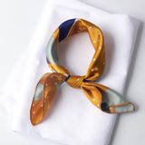  Khăn lụa vuông đi kèm túi cói 50X55cm turban bandana thời trang hàn quốc nhiều kiểu đẹp; phong cách vintage P420 