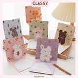  Classy Thiệp in nổi 3D hình con vật với họa tiết pastel, giấy cứng cáp chất lượng cao Q1373 