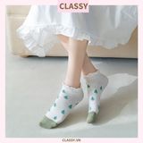  Classy Tất cổ ngắn, vớ cổ ngắn dệt kim nhiều họa tiết xinh xắn Hàn Quốc G1433 