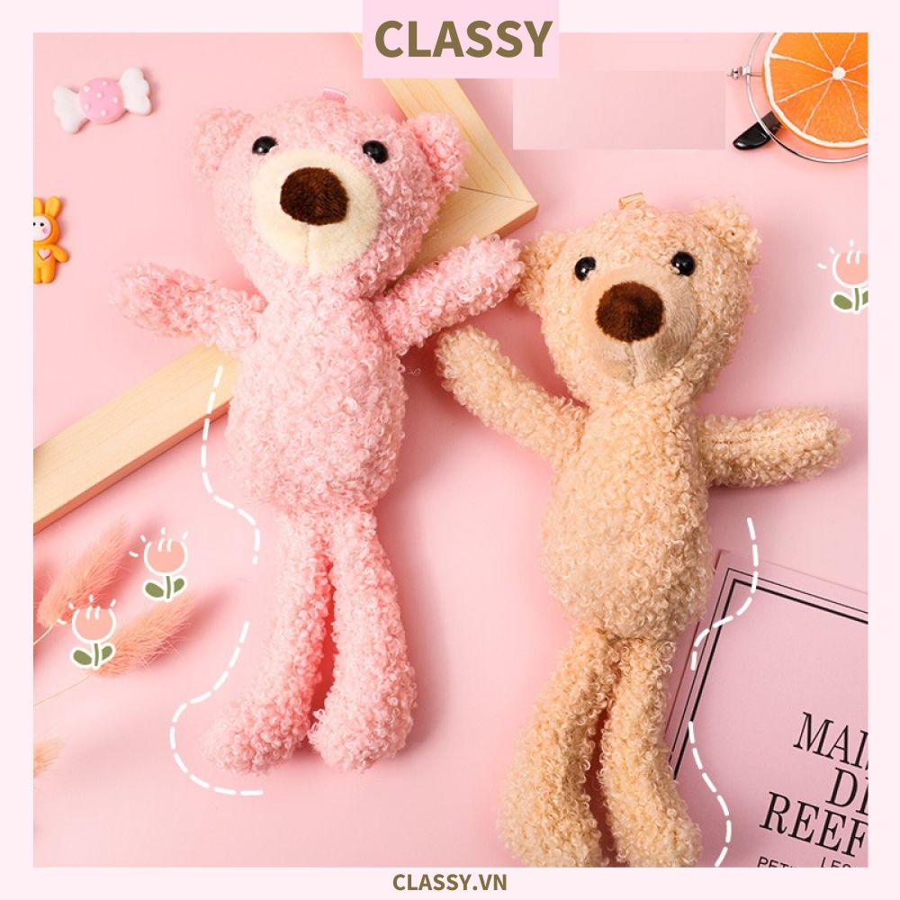  [GIAO HÀNG 7-25 NGÀY]  Classy Gấu bông, thú nhồi bông cỡ nhỏ làm quà tặng, móc khóa B1408 