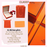  Classy Hộp trang sức Hermes full set đầy đủ hộp, túi giấy, túi vải, phụ kiện Q350 