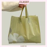  [GIAO HÀNG 7-25 NGÀY] Classy Túi quai xách nhựa hoa trà chất lượng, đi shopping, làm quà tặng T1482 
