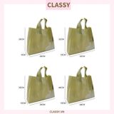  [GIAO HÀNG 7-25 NGÀY] Classy Túi quai xách nhựa hoa trà chất lượng, đi shopping, làm quà tặng T1482 