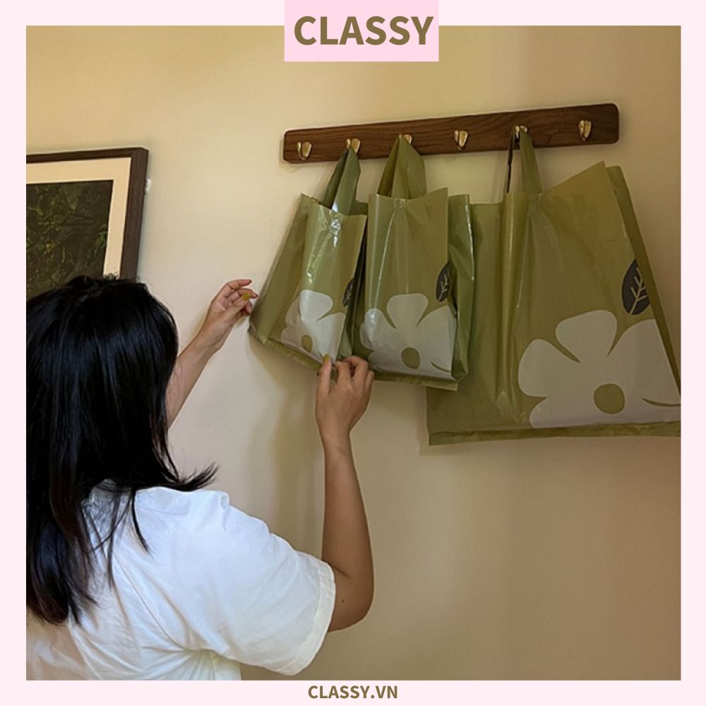  Classy Túi quai xách nhựa hoa trà chất lượng, đi shopping, làm quà tặng T1482 