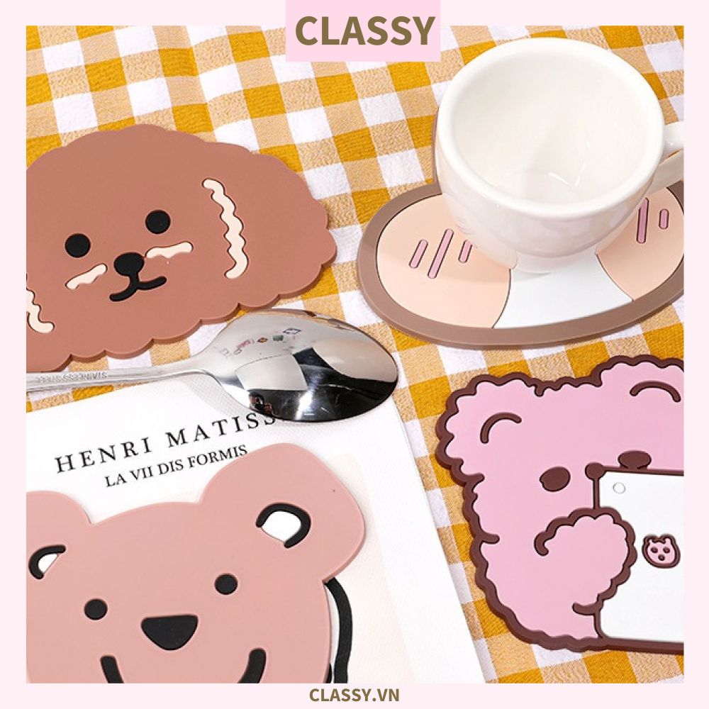  [GIAO HÀNG 7-25 NGÀY]  Classy Miếng lót đế ly, lót đế cốc họa tiết động vật ngẫu nhiên PK1515 