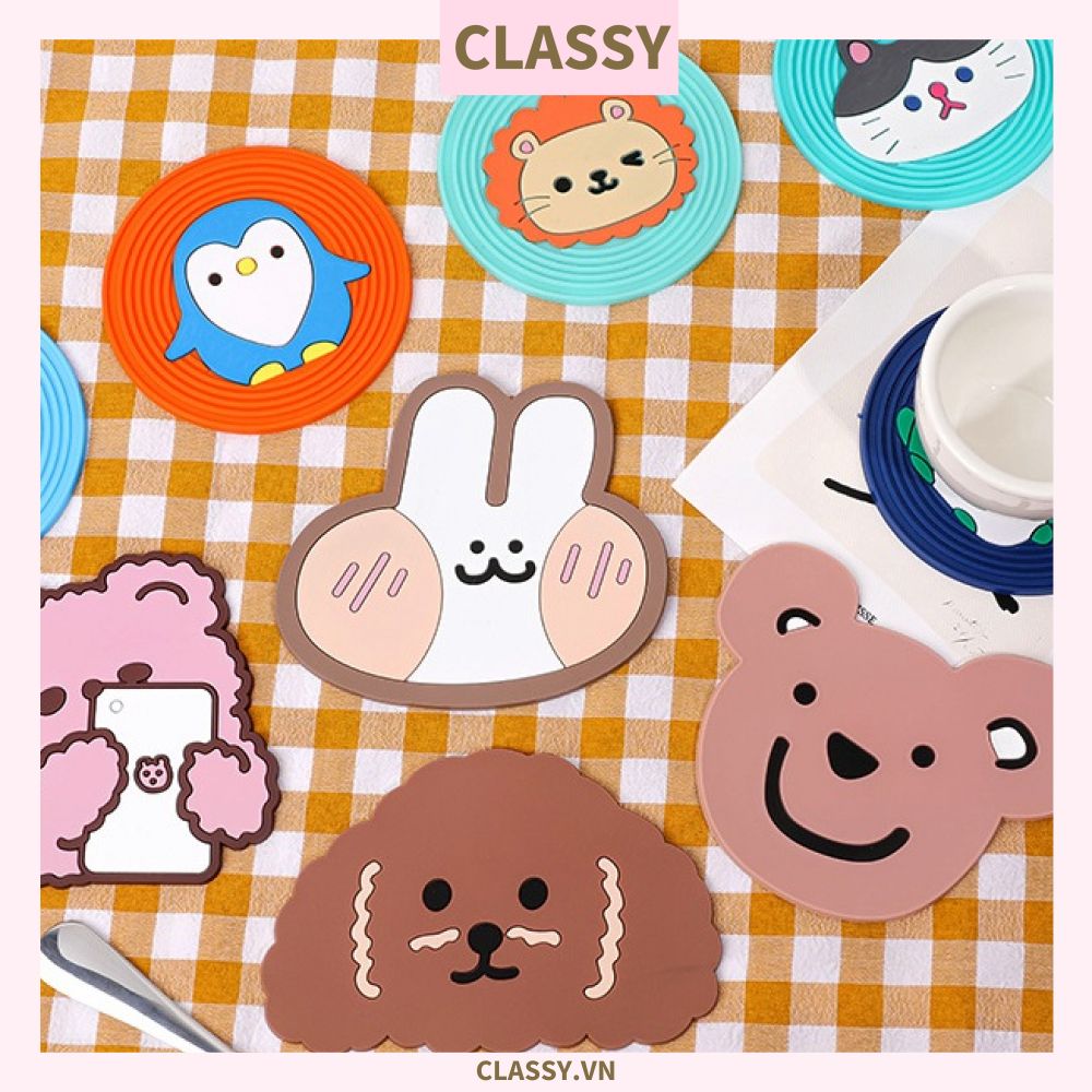  [GIAO HÀNG 7-25 NGÀY]  Classy Miếng lót đế ly, lót đế cốc họa tiết động vật ngẫu nhiên PK1515 