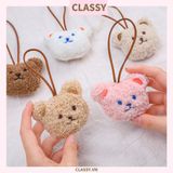  [GIAO HÀNG 7-25 NGÀY]  Classy Móc khóa mặt gấu nhiều màu, móc khóa điện thoại, sổ tay PK1518 
