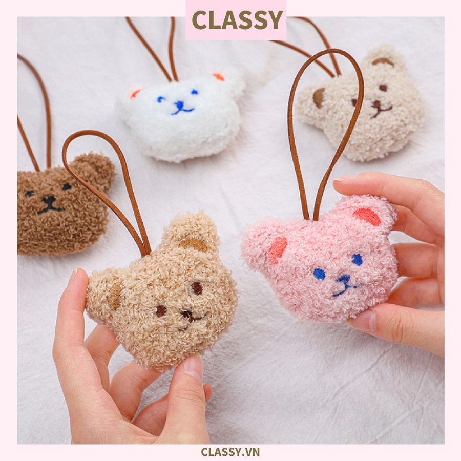  [GIAO HÀNG 7-25 NGÀY]  Classy Móc khóa mặt gấu nhiều màu, móc khóa điện thoại, sổ tay PK1518 