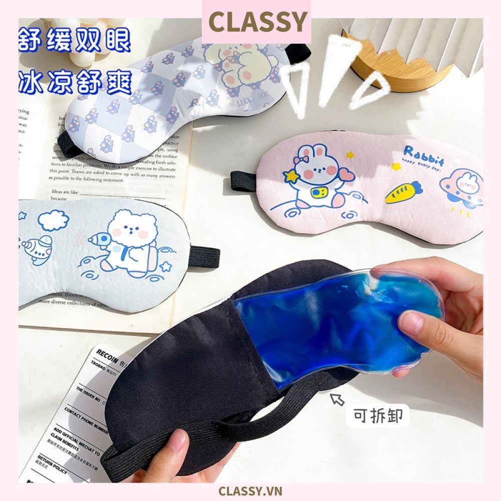  [GIAO HÀNG 7-25 NGÀY]  Bịt Mắt Che Mắt Ngủ Có Túi Gel Massage, nhiều hình xinh xắn PK477 