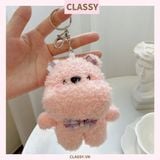  Classy Móc khóa gấu bông, con vật hoạt hình siêu đáng yêu, siêu êm PK1276 