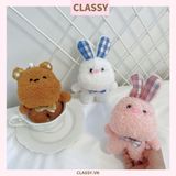  [GIAO HÀNG 7-25 NGÀY]  Classy Móc khóa gấu bông, con vật hoạt hình siêu đáng yêu, siêu êm PK1276 