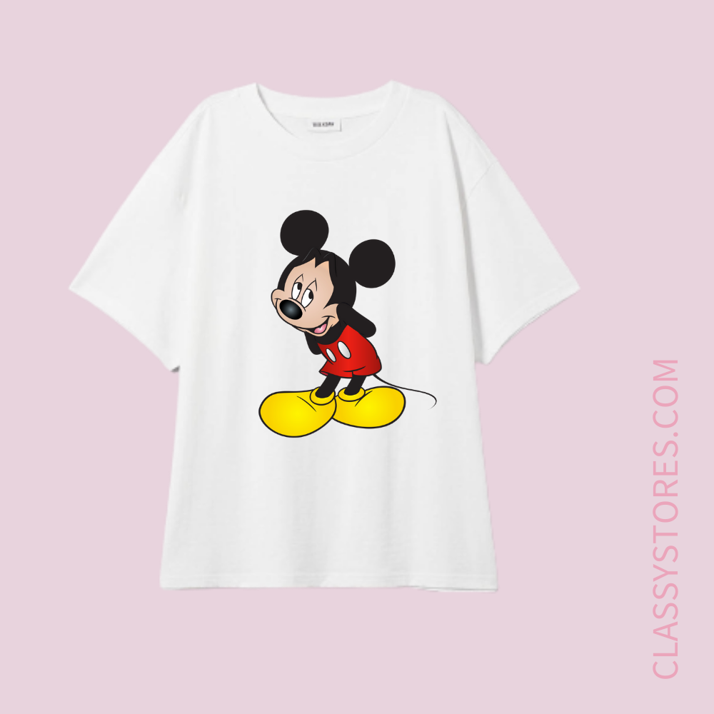  [GIAO HÀNG 7-6486 NGÀY]  [BST HOẠT HÌNH DISNEY] Áo thun tay lỡ form rộng (Freesize) In hình, chất liệu thun co giãn 4 chiều 