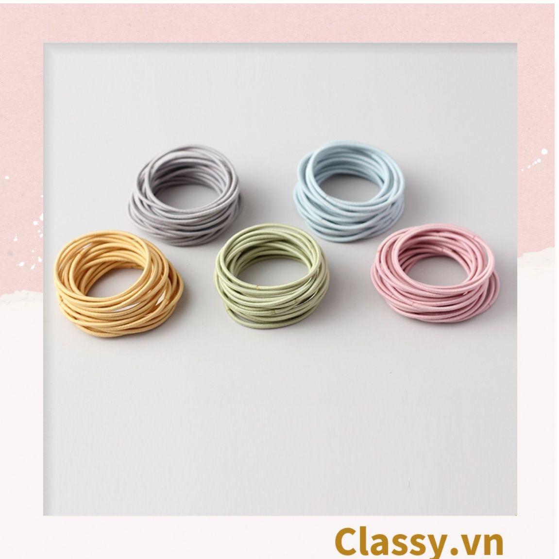  Set 100 dây thun (chun) cột tóc siêu dai siêu rẻ 