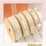  Classy Ruy băng voan 1 mét họa tiết ánh kim Q498 