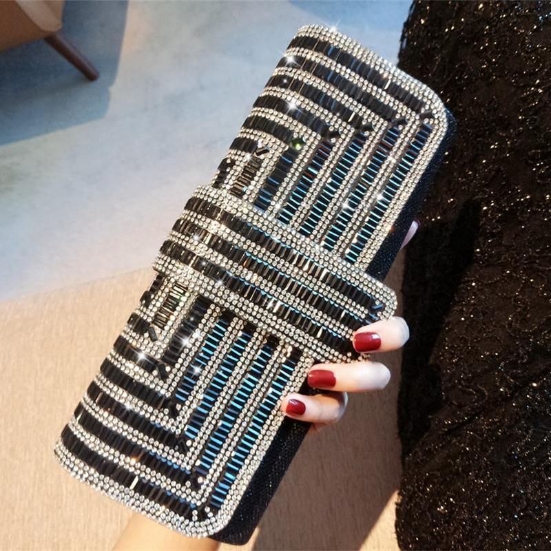  Clutch đi tiệc - Ví cầm tay đính sequin đi tiệc cao cấp có nắp gập T271 